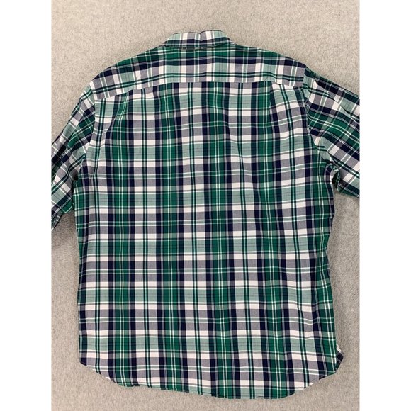 J Crew Mercantile Flex Cotton Blend‎ Plaid Button Down Shirt (Men's Large) Green - Picture 12 of 12